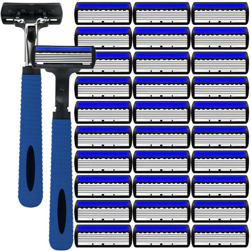 Safety Razor Handle - Herren-Sicherheitsrasierklingen, Edelstahl-Handrasierer, Geeignet für Mischhauttypen, Haarentfernung