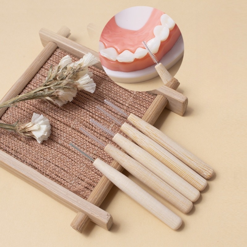 Bamboo Toothbrush - 2 Stück Bambus-Interdentalbürsten, Lücke, Bürsten, Reinigen,