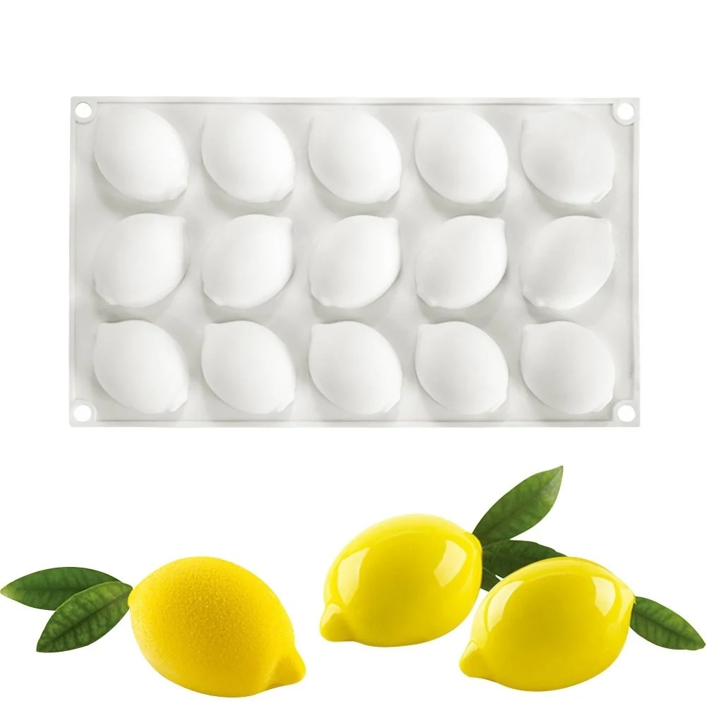 Eco Soap - 15-fach Zitronen-Silikonform für Eiswürfel, Seifenherstellung, DIY-Backen,
