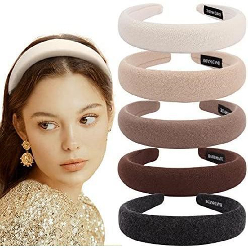 Eco Sponge - Einfarbiges Schwamm-Stirnband für Damen, Modisches Gesichtswasch-Haarband