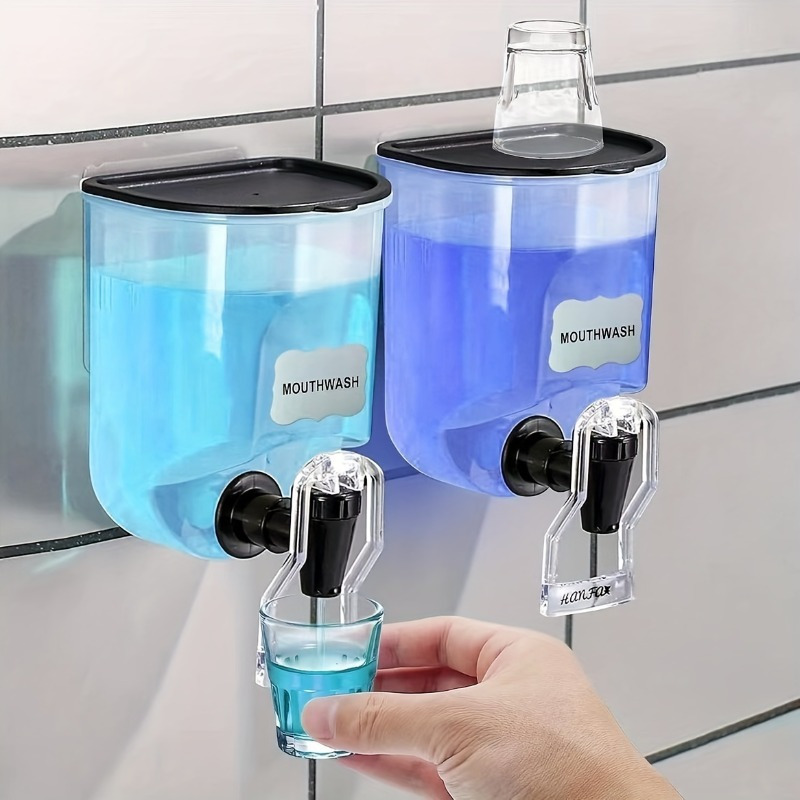 Reusable Bottle - 2 Stück 600ml Mundwasser-Spender, wiederverwendbarer Behälter