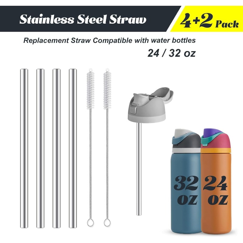 Reusable Straw - Metall-Strohhalm-Ersatz für Owala Wasserflasche 24 Oz