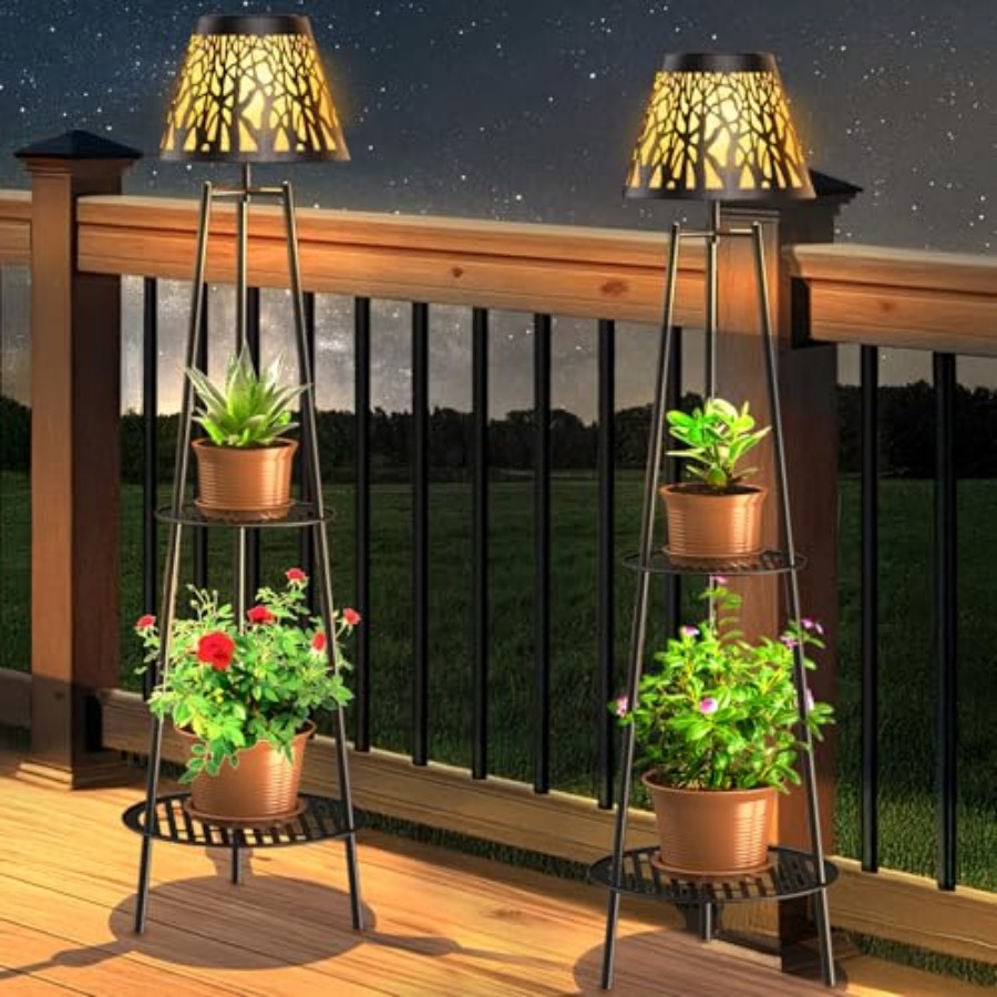 Solar Garden Light - 2er-Pack Solar-Bodenleuchte für den Außenbereich mit