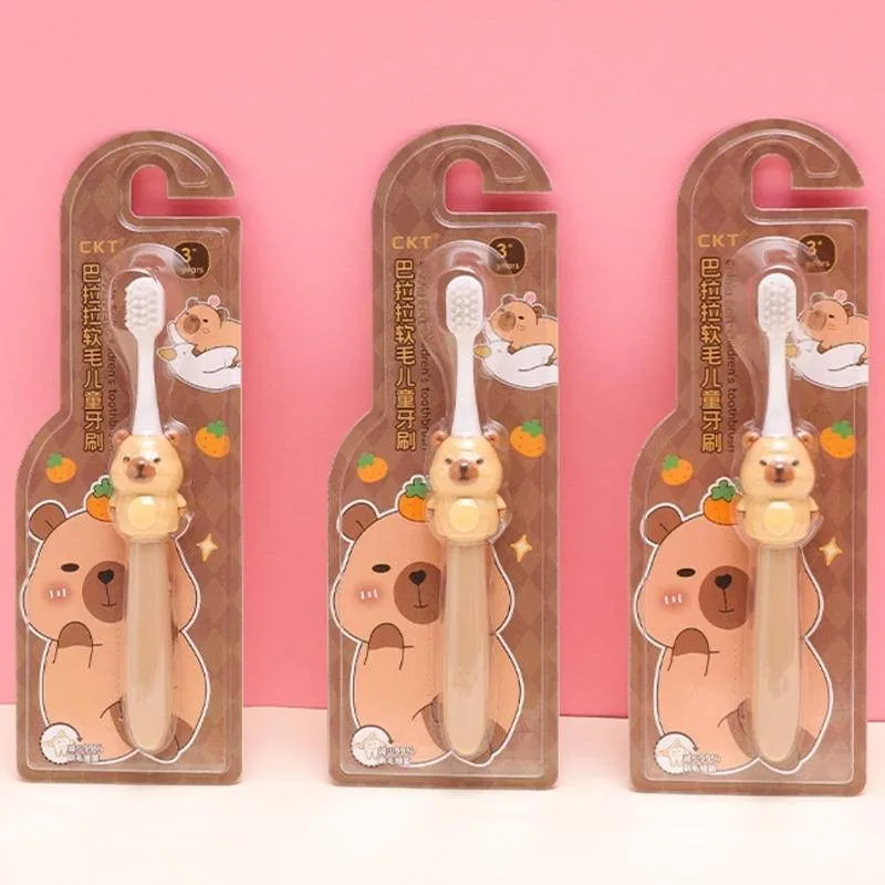 Bamboo Toothbrush - Capybara Baby-Zahnbürste Niedliche Cartoon-Zahnbürste für Kinder
