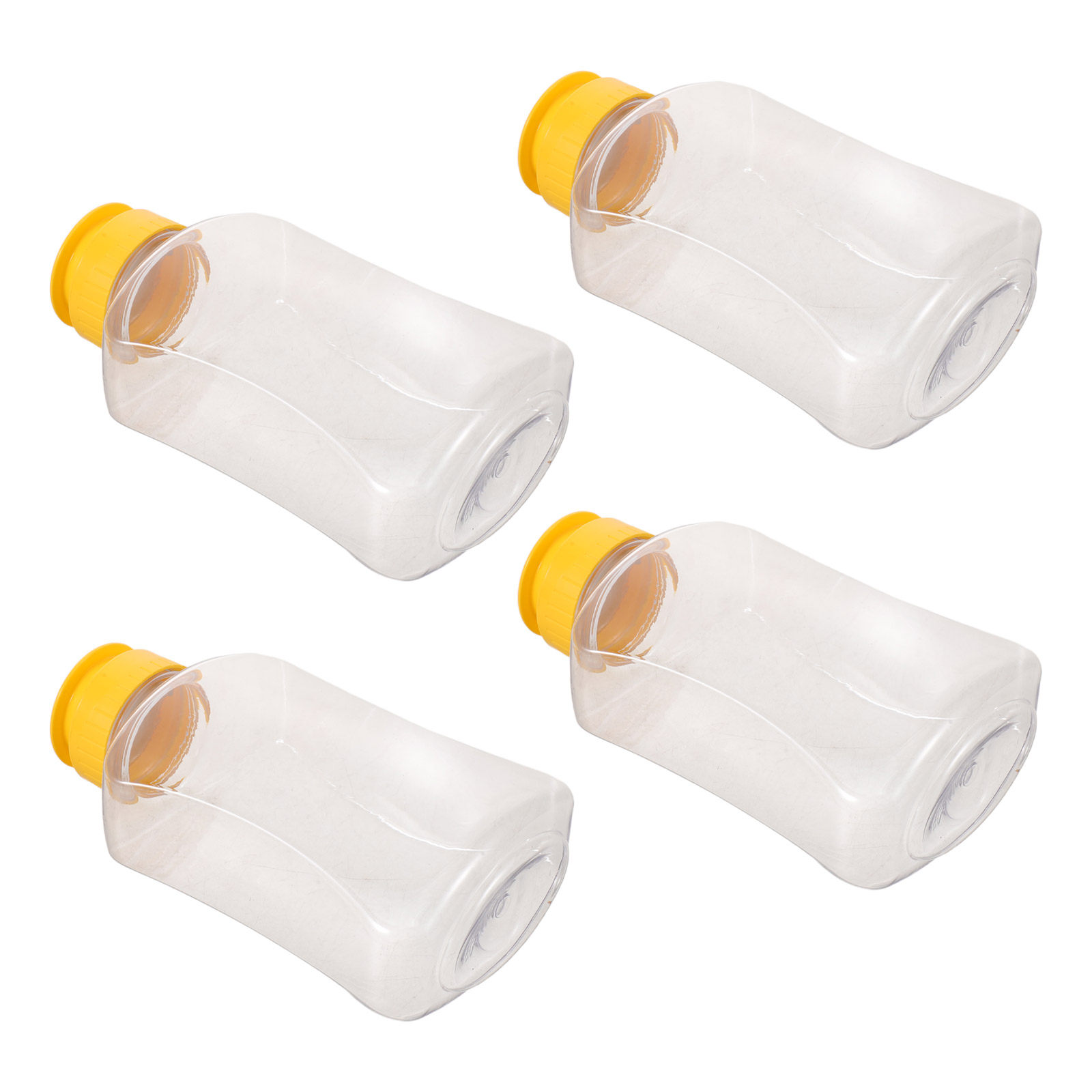 Reusable Bottle - 4 Stück Honig-Quetschflaschen aus Kunststoff, auslaufsichere