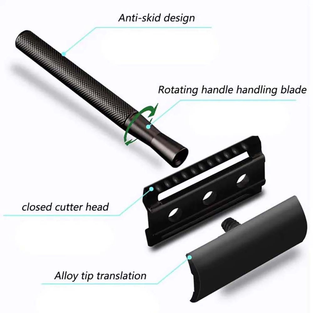 Schwarzer Sicherheitsrasierer  – Safety Razor Handle Bewertung und Preis