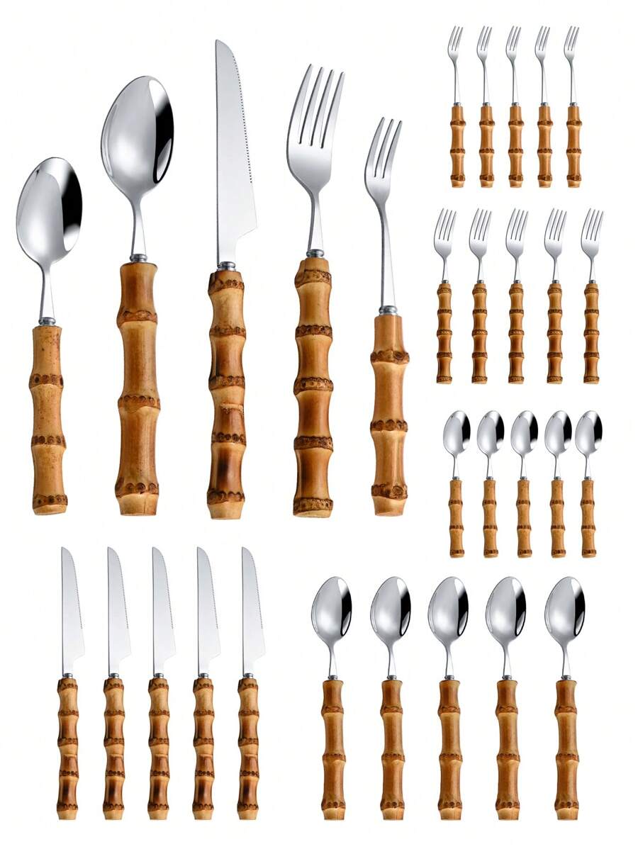 30-teiliges Besteckset aus Ede – Bamboo Cutlery Bewertung und Preis