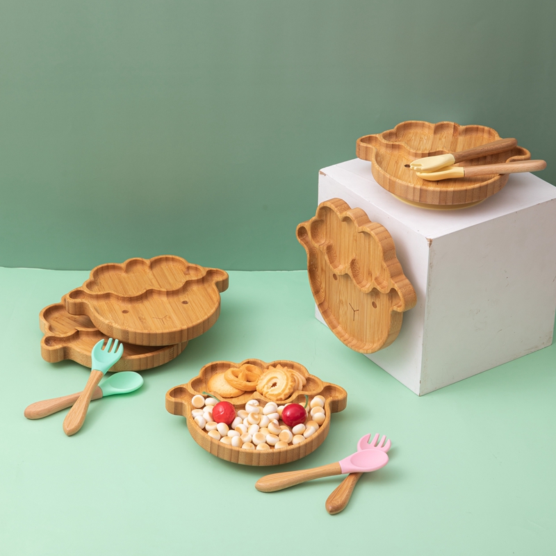 4 stücke kinder Geschirr Saug  – Bamboo Cutlery Bewertung und Preis